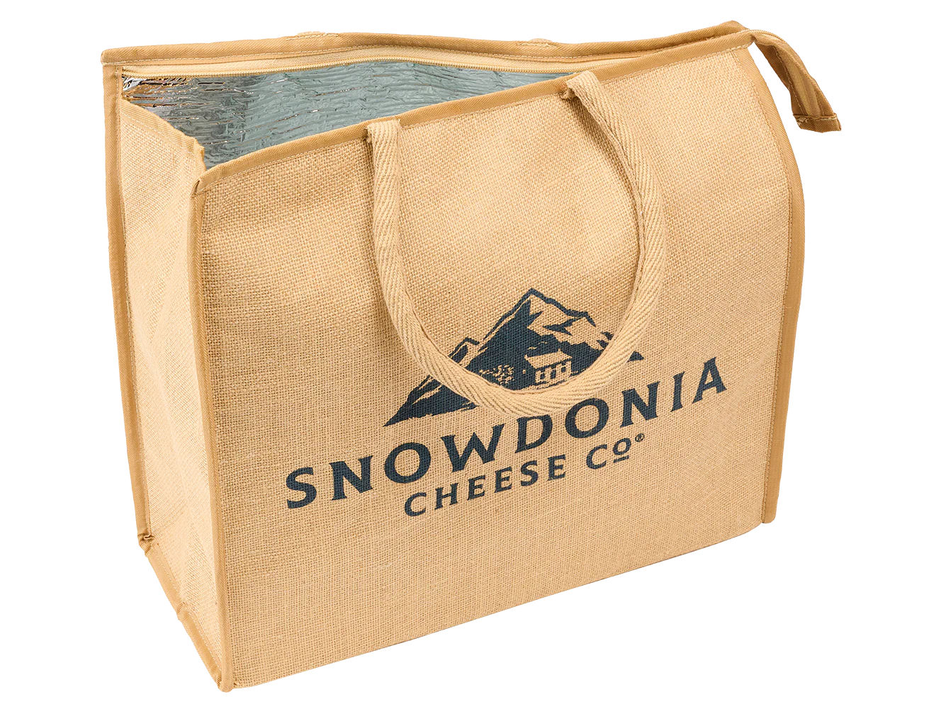 Insulated Jute Picnic Cool Bag - Image 4